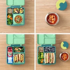 OmieBox - Caixa Bento Isolada com Jarra Térmica para Alimentos à Prova de Vazamento, Prado
