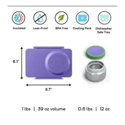 OmieBox - Caixa Bento Up Carton, Galaxy Roxo