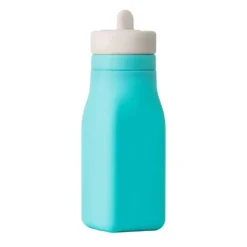 OmieBox - Garrafa de água de silicone à prova de vazamentos, azul-petróleo
