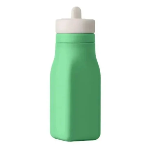 OmieBox - Garrafa de água de silicone à prova de vazamentos, verde