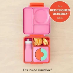 OmieBox - Garrafa de água de silicone à prova de vazamentos, rosa