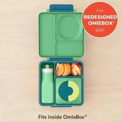 OmieBox - Garrafa de água de silicone à prova de vazamentos, verde