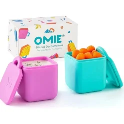 OmieBox - 2Pk recipientes para imersão à prova de vazamentos para viagem, rosa/azul-petróleo