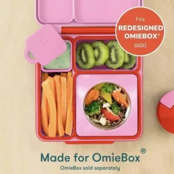 OmieBox - 2Pk recipientes para imersão à prova de vazamentos para viagem, rosa/azul-petróleo