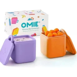 OmieBox - Recipientes de imersão à prova de vazamentos 2Pk para viagem, roxo/laranja
