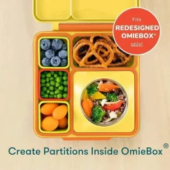 OmieBox - Recipientes de imersão à prova de vazamentos 2Pk para viagem, amarelo/vermelho