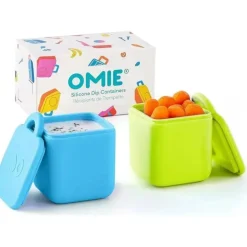 OmieBox - Recipientes de mergulho à prova de vazamentos 2Pk para viagem, azul/limão