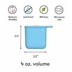 OmieBox - Recipientes de mergulho à prova de vazamentos 2Pk para viagem, azul/limão