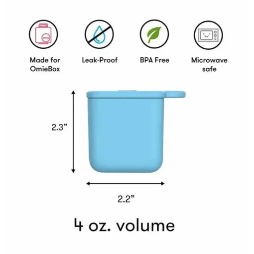 OmieBox - Recipientes de mergulho à prova de vazamentos 2Pk para viagem, azul/limão