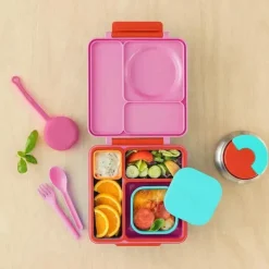 OmieBox - Recipientes de silicone para lanches à prova de vazamentos para viagem, azul-petróleo