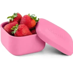 OmieBox - Recipientes para armazenamento de alimentos com tampa, rosa