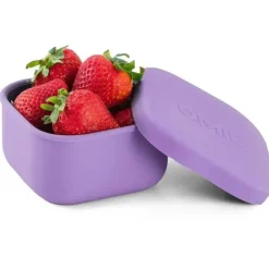OmieBox - Recipientes para armazenamento de alimentos com tampa, roxo