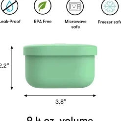 OmieBox - Recipientes para Armazenamento de Alimentos com Tampa, Verde