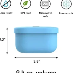 OmieBox - Recipientes para Armazenamento de Alimentos com Tampa Azul