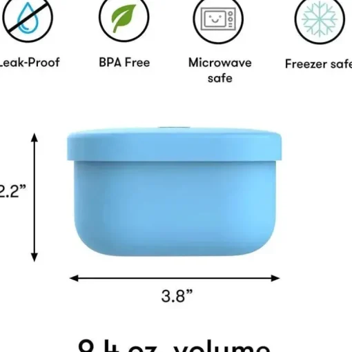 OmieBox - Recipientes para Armazenamento de Alimentos com Tampa Azul