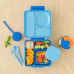 OmieBox - Recipientes para Armazenamento de Alimentos com Tampa Azul