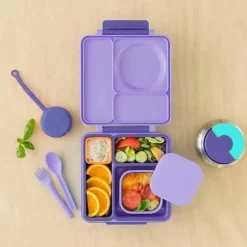 OmieBox - Recipientes para armazenamento de alimentos com tampa, roxo