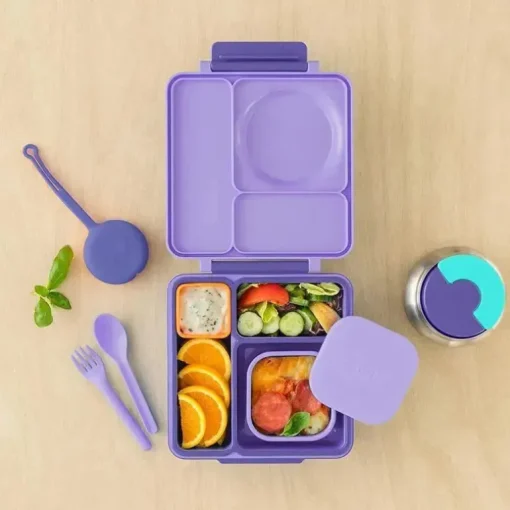 OmieBox - Recipientes para armazenamento de alimentos com tampa, roxo