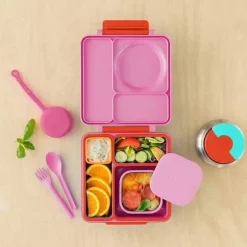 OmieBox - Recipientes para armazenamento de alimentos com tampa, rosa