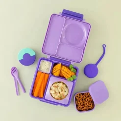 OmieBox - Recipientes para armazenamento de alimentos com tampa, roxo
