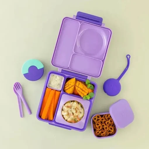 OmieBox - Recipientes para armazenamento de alimentos com tampa, roxo