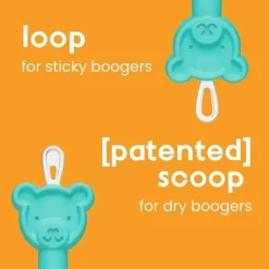 Oogiebear - Aspirador nasal Baby Bear Pair com Booger Picker e limpador de ouvido, azul