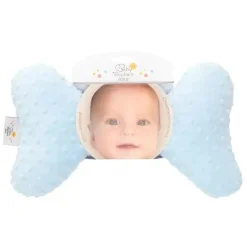 Orelhas de Minky azul de luxo elefante bebê, suporte de cabeça infantil