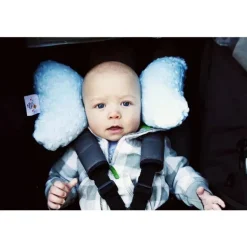 Orelhas de Minky azul de luxo elefante bebê, suporte de cabeça infantil
