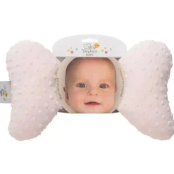 Orelhas de Minky Rosa Elefante de Luxo para Bebês, Apoio de Cabeça Infantil
