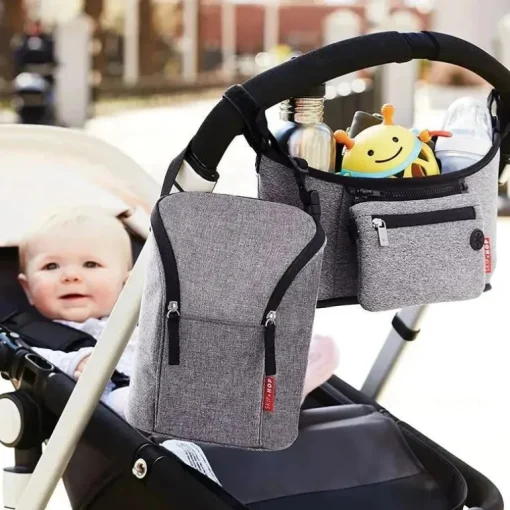 Organizador de carrinho de bebê Skip Hop Grab &amp; Go, cinza Heather