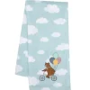 Originais para dormir - Up &amp; Away Urso/Balão/Nuvem Manta de lã macia azul para bebê