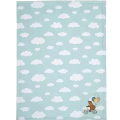 Originais para dormir - Up &amp; Away Urso/Balão/Nuvem Manta de lã macia azul para bebê