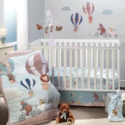 Originais para dormir - Up &amp; Away Urso/Balão/Nuvem Manta de lã macia azul para bebê