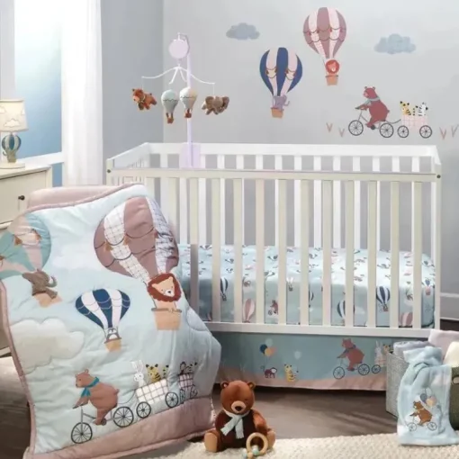 Originais para dormir - Up &amp; Away Urso/Balão/Nuvem Manta de lã macia azul para bebê