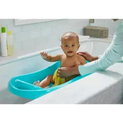 Os primeiros anos - Sure Comfort® de recém-nascido a criança - banheira de bebê 3 em 1, azul