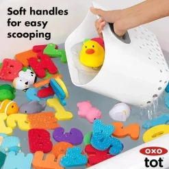Oxo - Armazenamento de brinquedos para banho Tot Stand Up, cinza