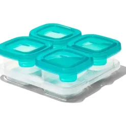 OXO - Blocos de bebê de silicone de 4 onças, azul-petróleo