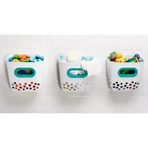 Oxo - Caixa de brinquedos para banho Tot, azul-petróleo