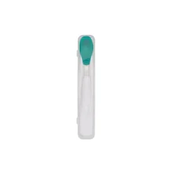 Oxo - Colher de alimentação Tot On-the-Go com estojo de viagem, azul-petróleo