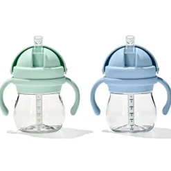 Oxo - Copo de palha Tot Transitions 2 unidades com alças 6 onças, opala e crepúsculo