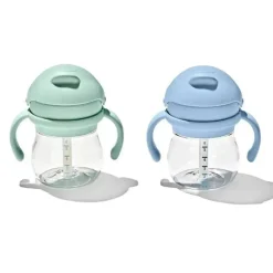 Oxo - Copo de palha Tot Transitions 2 unidades com alças 6 onças, opala e crepúsculo