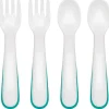 Oxo - Multipack de garfo e colher de plástico Tot 4Pk, azul-petróleo