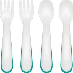 Oxo - Multipack de garfo e colher de plástico Tot 4Pk, azul-petróleo