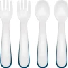Oxo - Multipack de garfo e colher de plástico Tot 4Pk, azul marinho