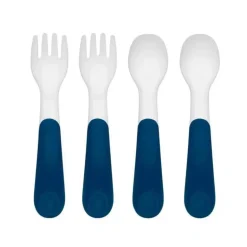 Oxo - Multipack de garfo e colher de plástico Tot 4Pk, azul marinho