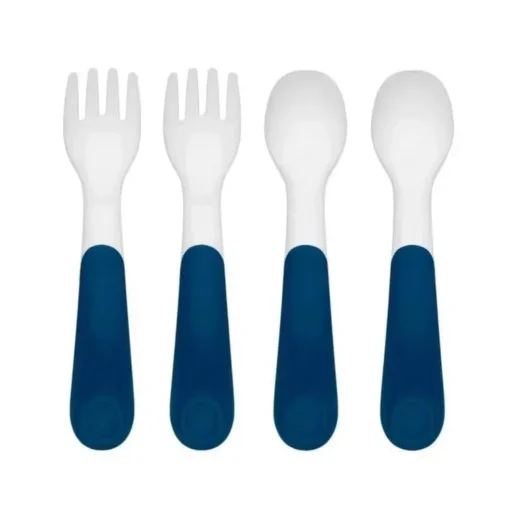 Oxo - Multipack de garfo e colher de plástico Tot 4Pk, azul marinho