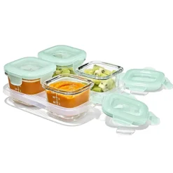 Oxo - Oxo Tot Glass Baby Blocks Food Storage Containers 4 Oz