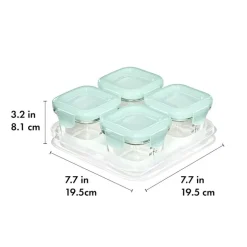 Oxo - Oxo Tot Glass Baby Blocks Food Storage Containers 4 Oz