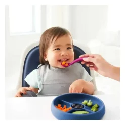 Oxo - Prato de jantar dividido em silicone Tot, azul marinho