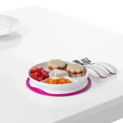 Oxo - Prato Dividido Tot Stick &amp; Stay, Rosa